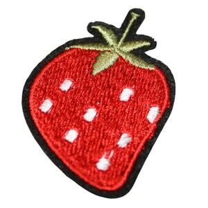 Strawberry Applique Red White Cartoon Clothing Iron On Patch Decal Embroidery